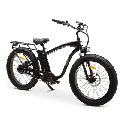 The Alpha Murf fat tyre electric bike in black.