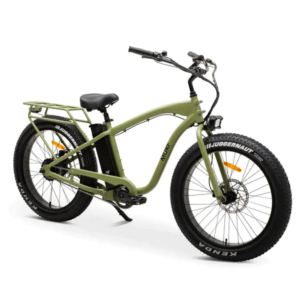 The Alpha Murf fat tyre electric bike in Jungle.