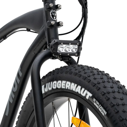 A close up image of the Fat Murf e-bike's tire.